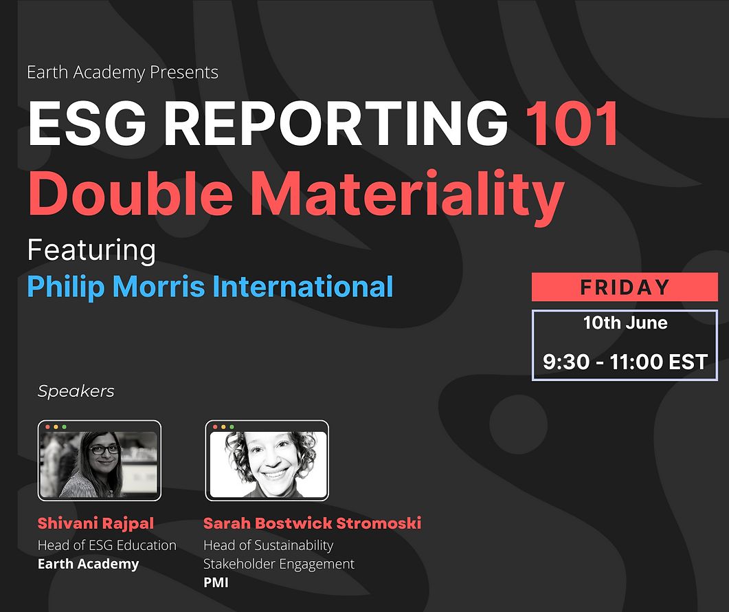 ESG Reporting 101: Double Materiality: Free Webinar, June 10 ...